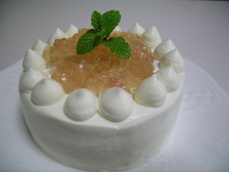 桃のショートケーキ