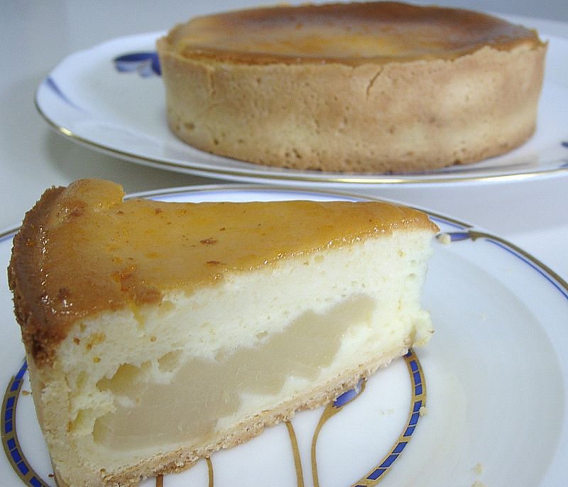 洋梨のチーズケーキ